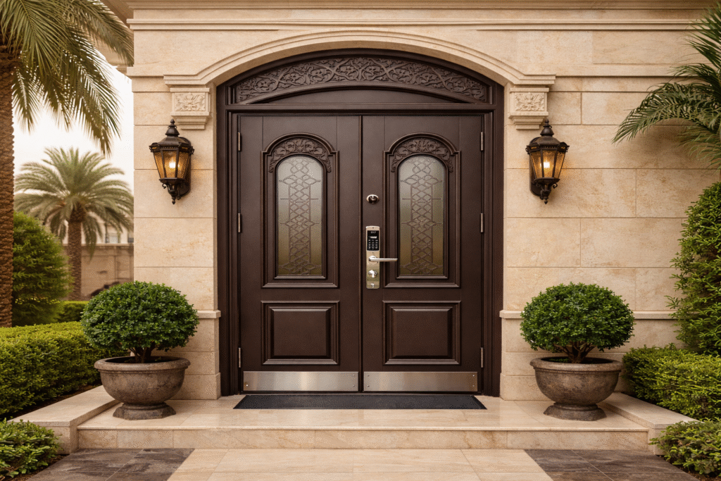 Maskni steel doors for the saudi villas 