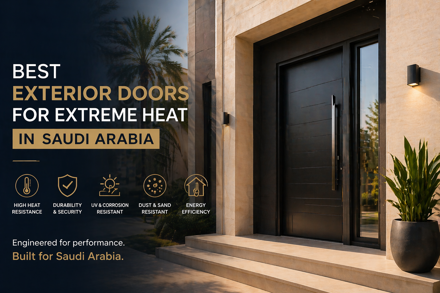 Best Exterior Doors for Extreme Heat in Saudi Arabia