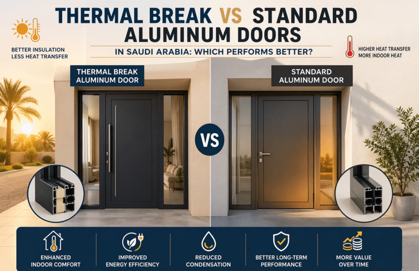 Thermal break door vs aluminum doors