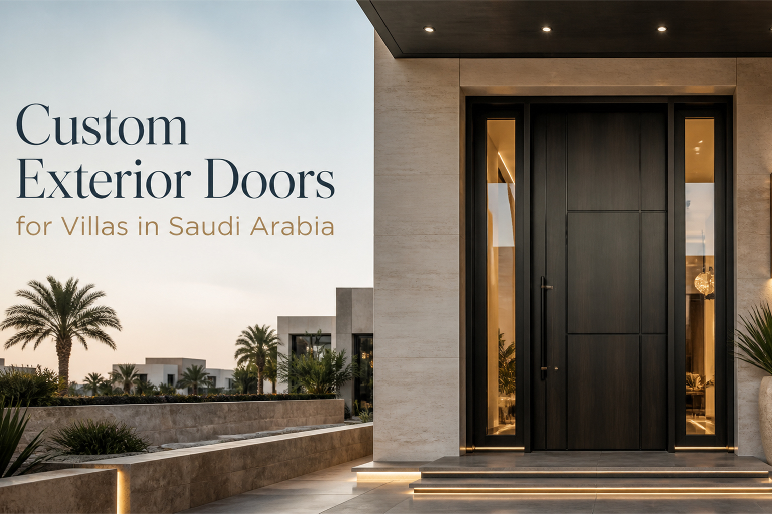 custom exterior doors for villas in Saudi Arabia